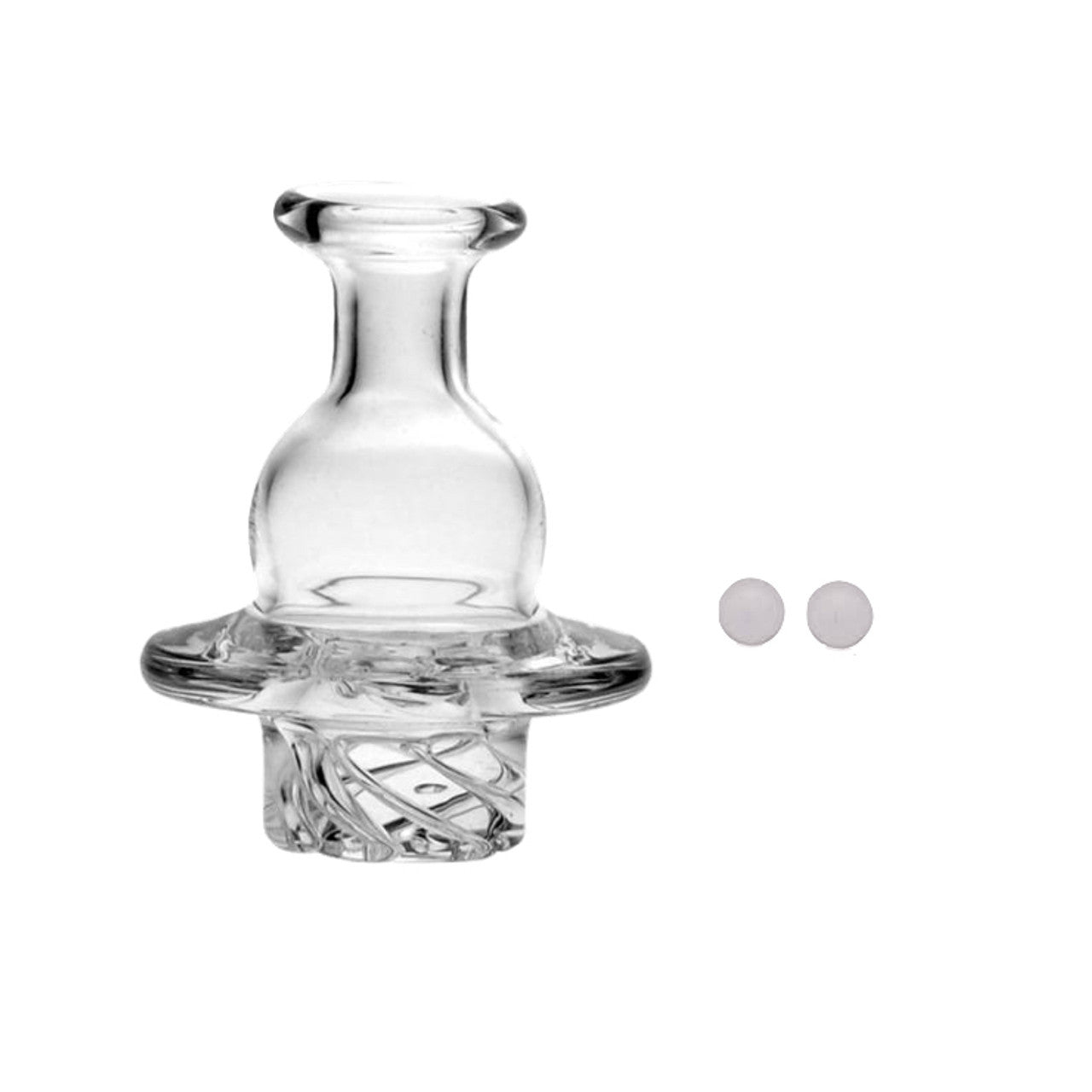 90° 14mm Terp Pearls & Vortex Carb Cap Quartz Nail