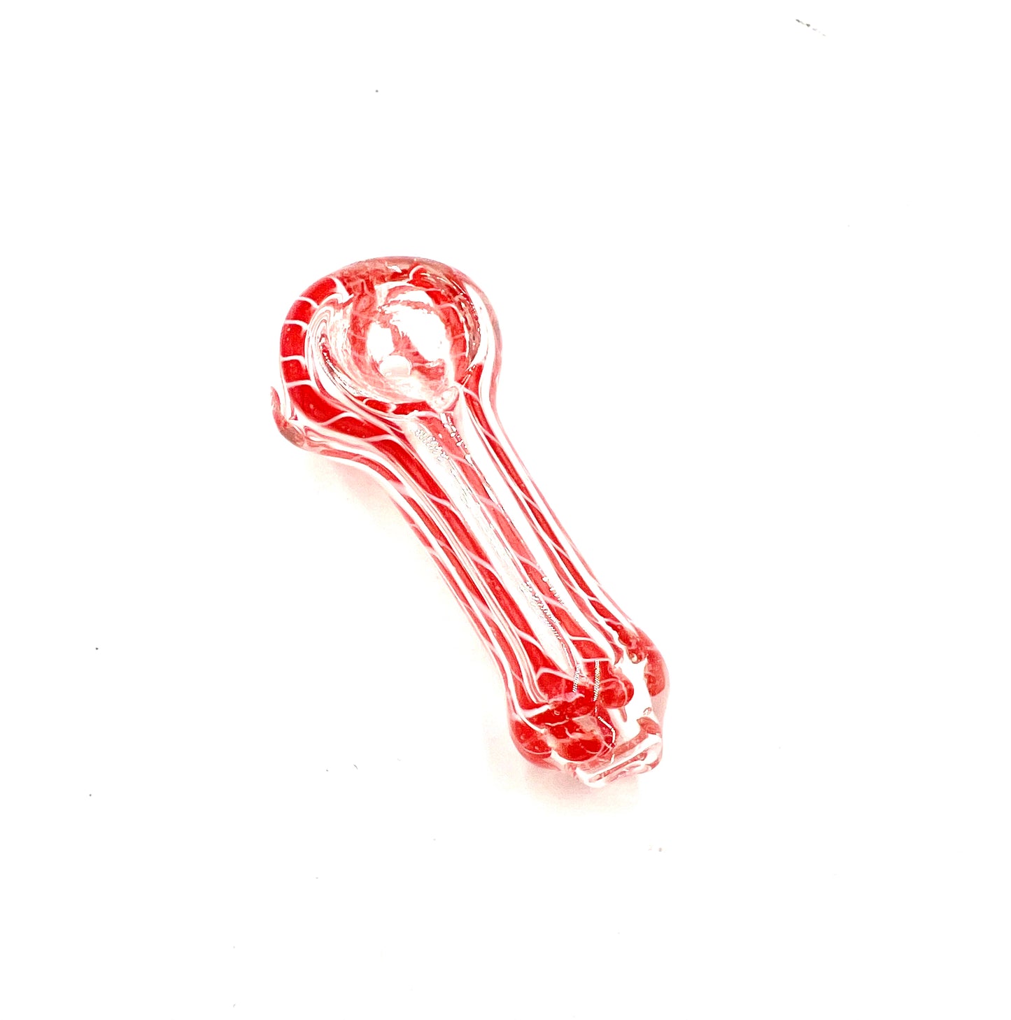 2.5" Clear With Color Stripe Hand Pipe