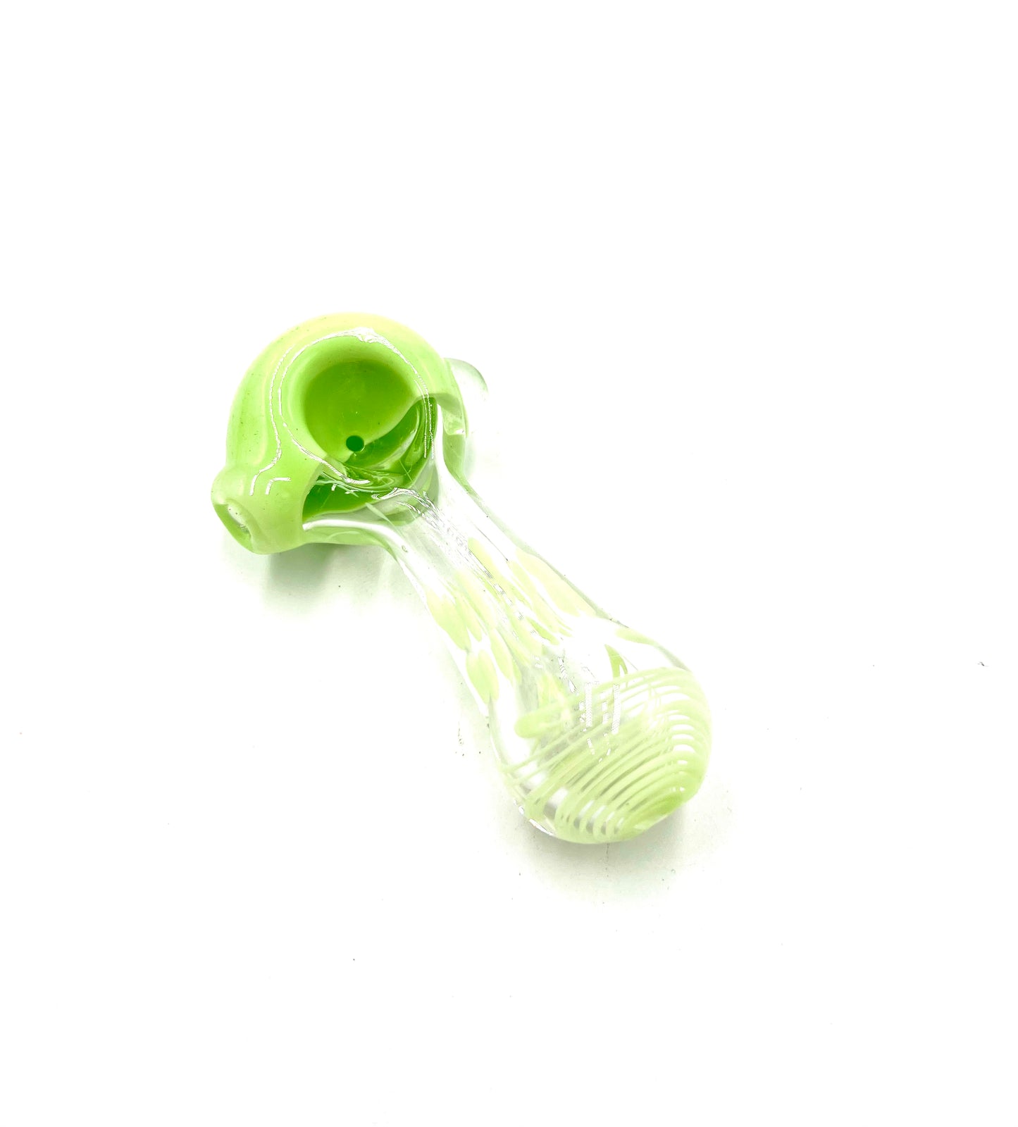 4" Slime Color Head Clear Body Hand Pipe
