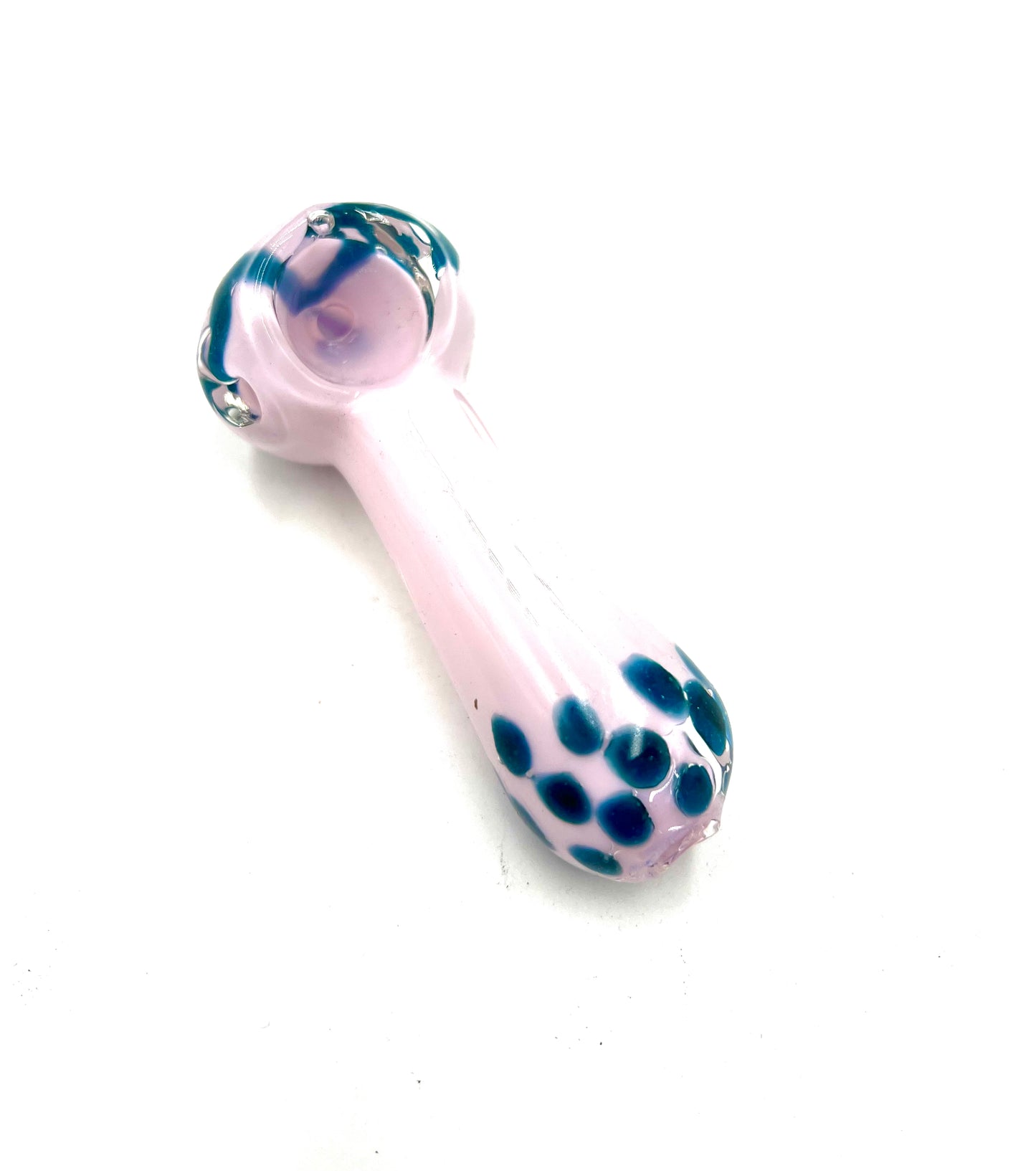 4" Full Slime Color Body Polka Dot Mouth Hand Pipe
