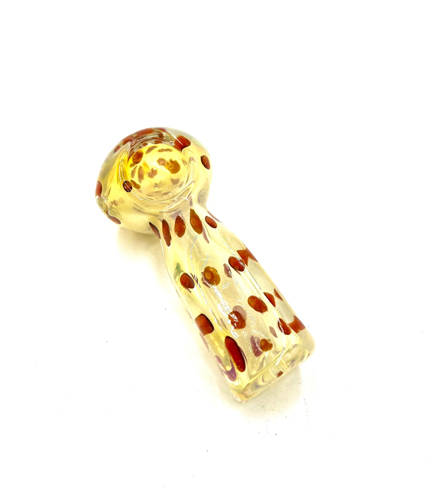4" Square Body Polka Dot Fumed Hand Pipe