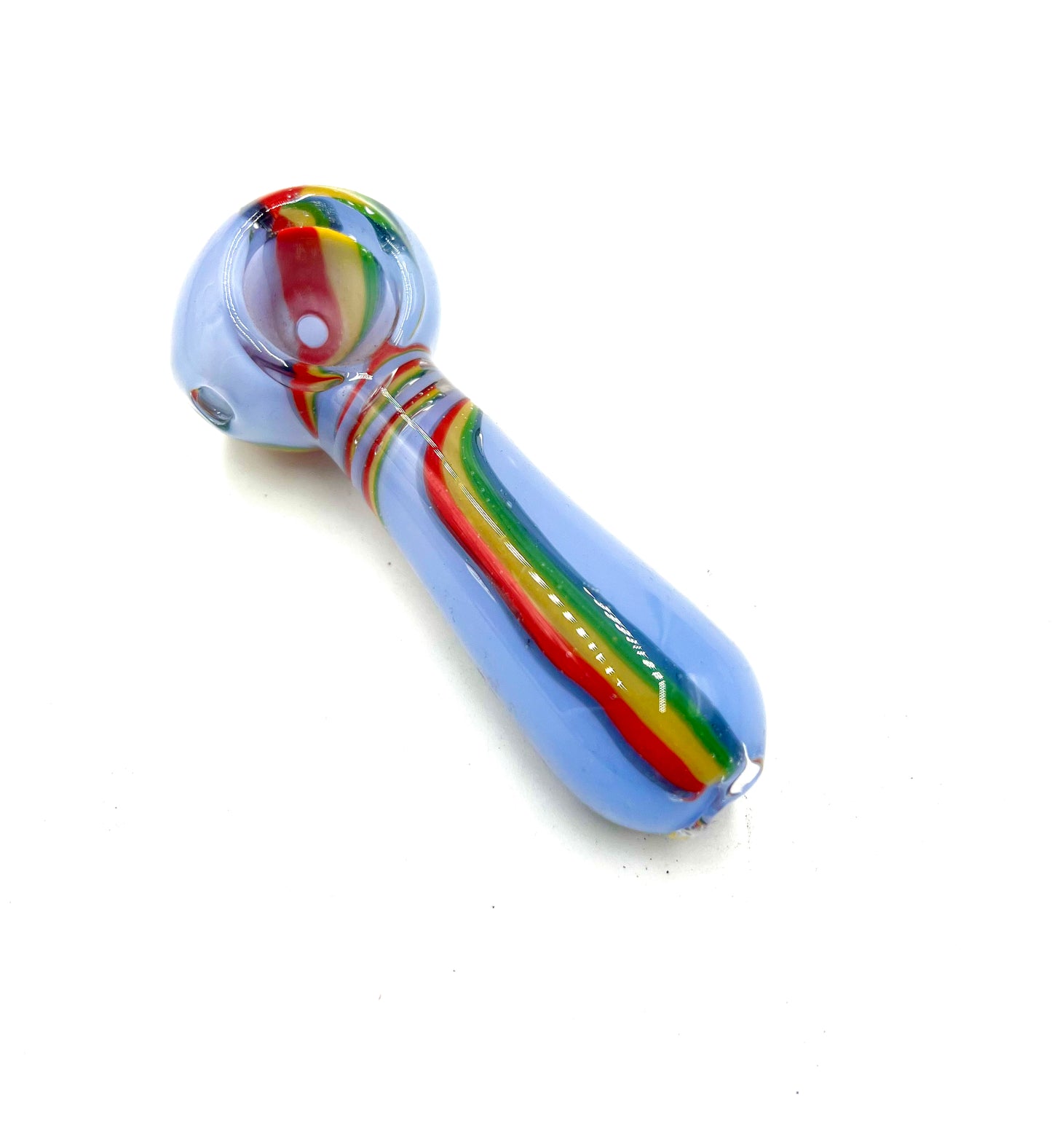 4" Rasta Striped Full Slime Color Hand Pipe