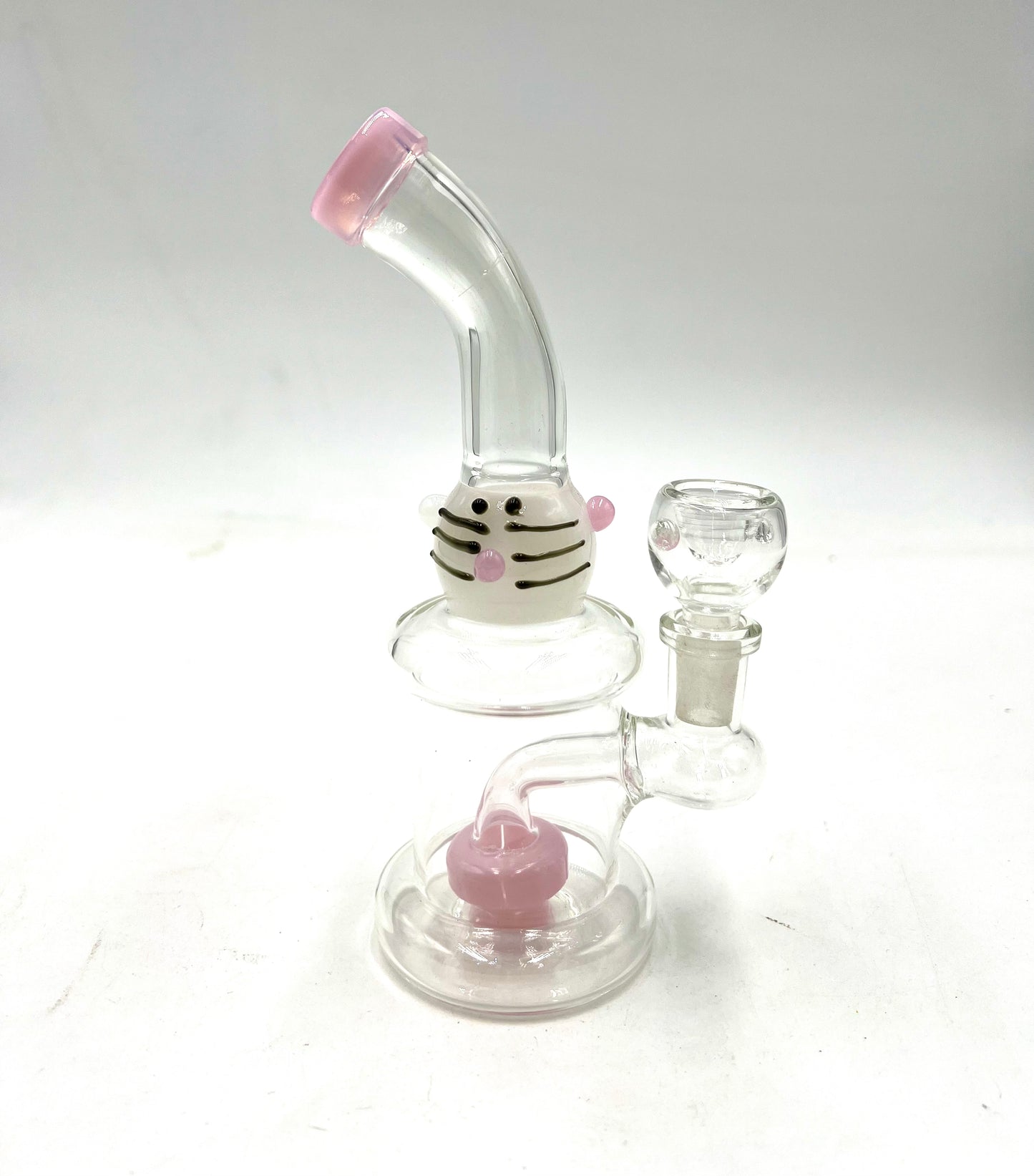 7" Cat Face Slime Color Water Pipe