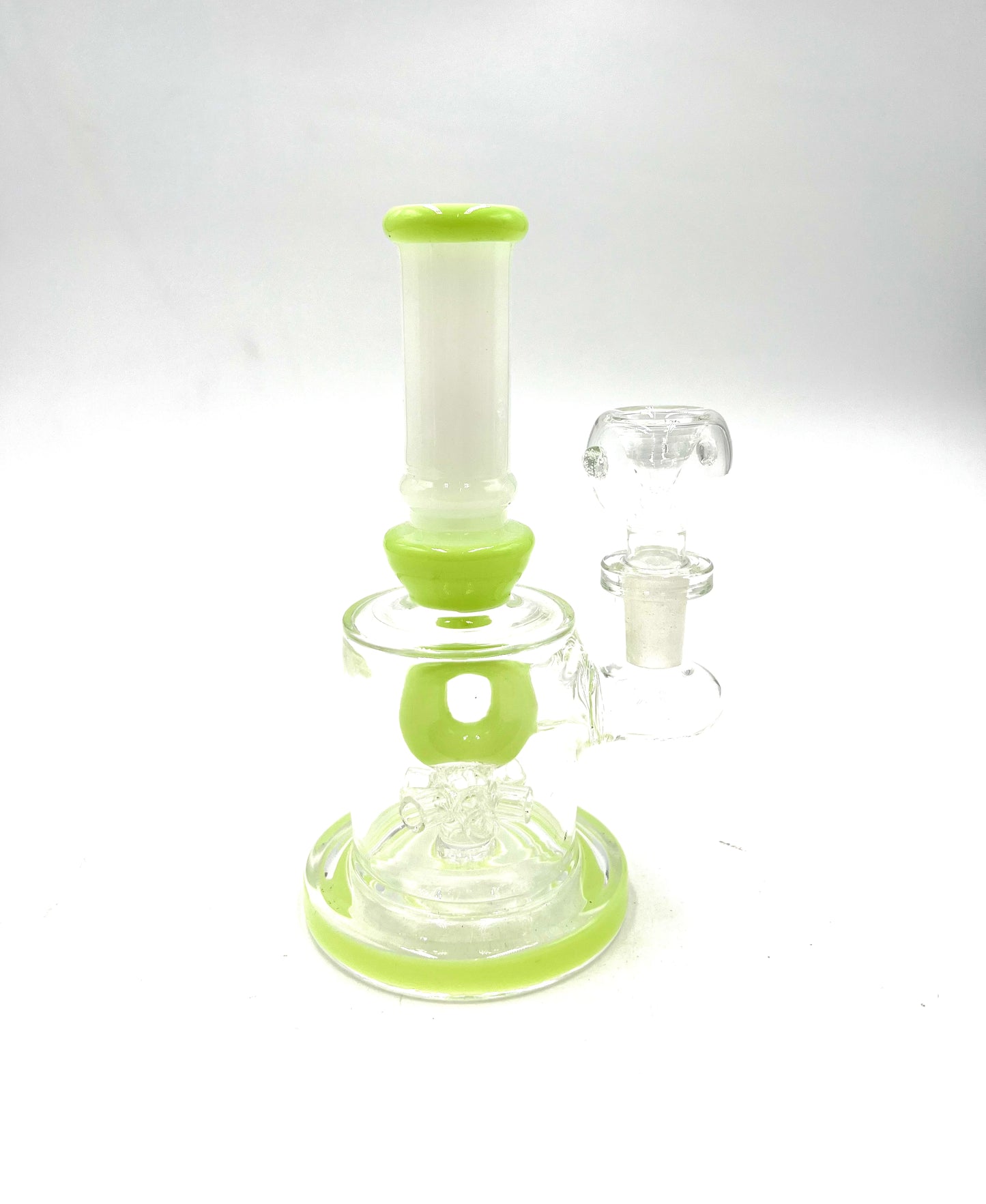 6" Slime Color Donut Perc Straight Water Pipe