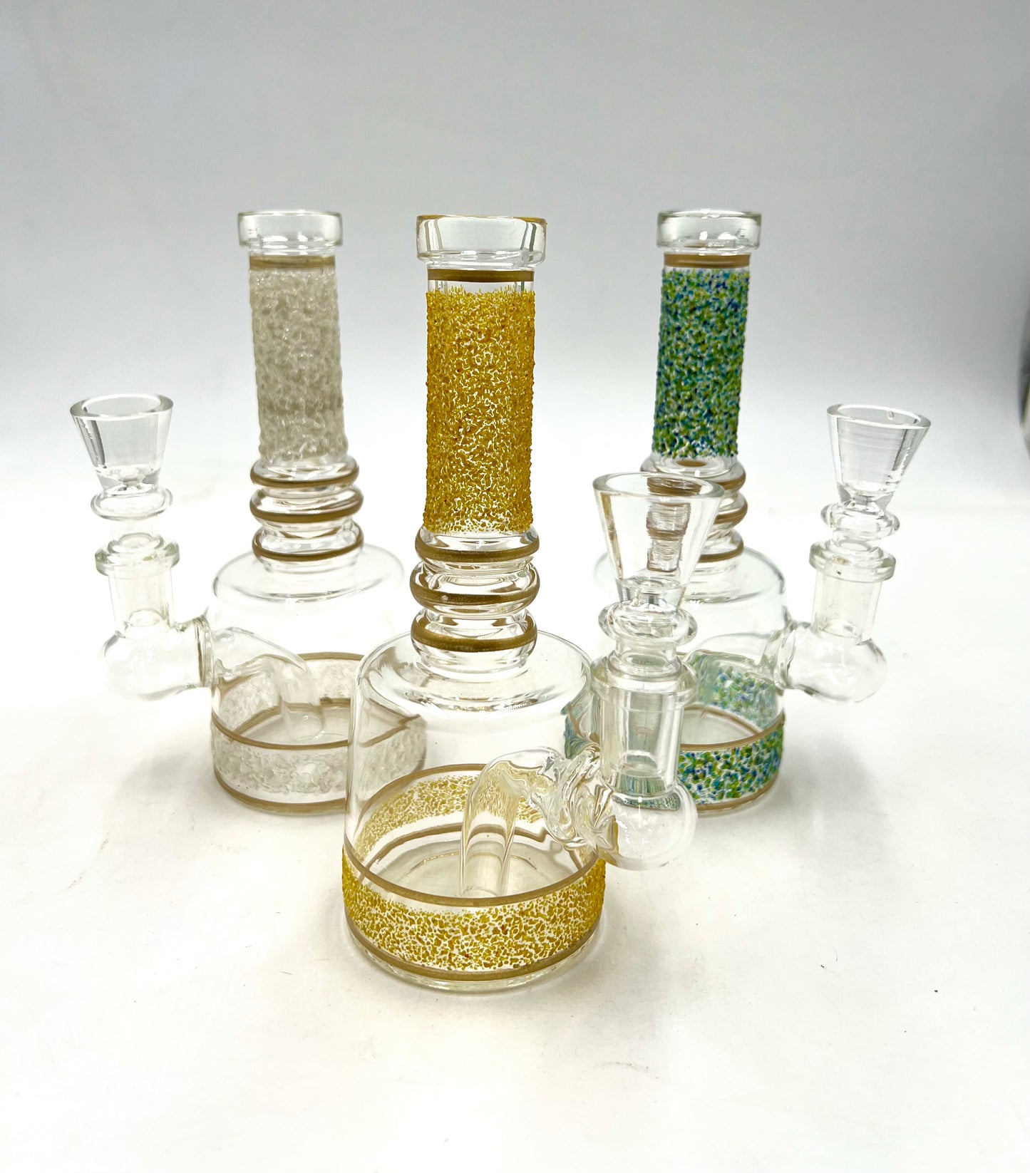 6.5" Sand Texture Round Base Water Pipe