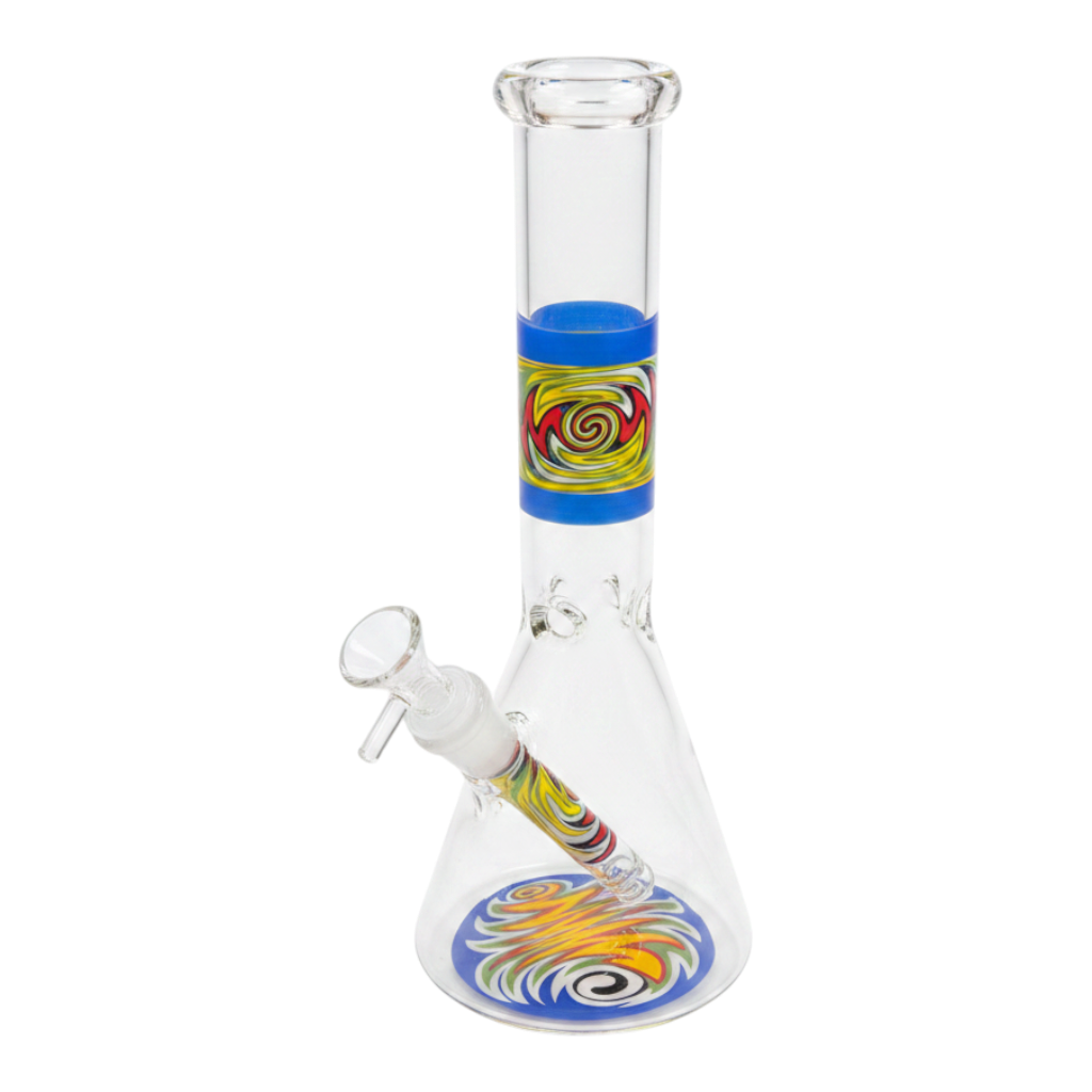 10 INCH BEAKER STICKER IN THE BOTTOM AND DOWNSTEM
