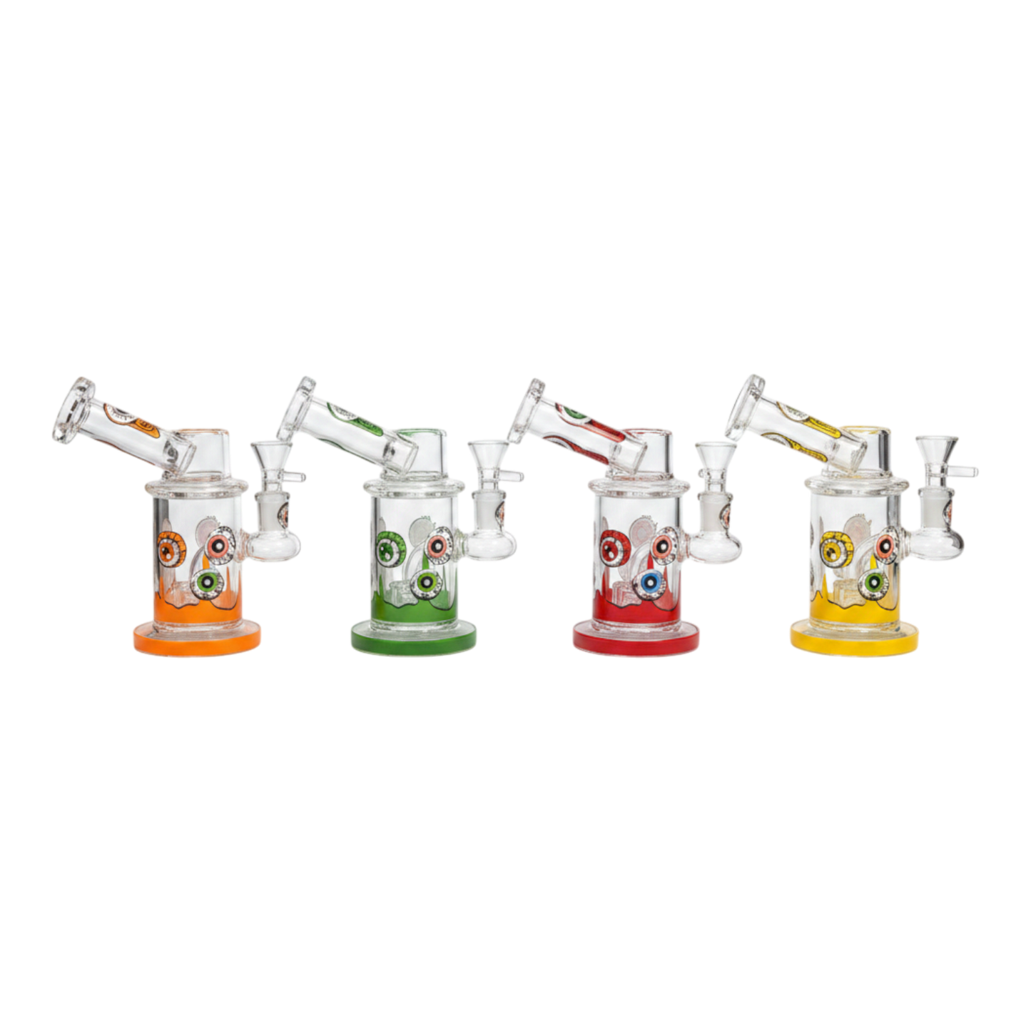 WATER PIPE 7 INCH BEND TUBE EYES PRINTED