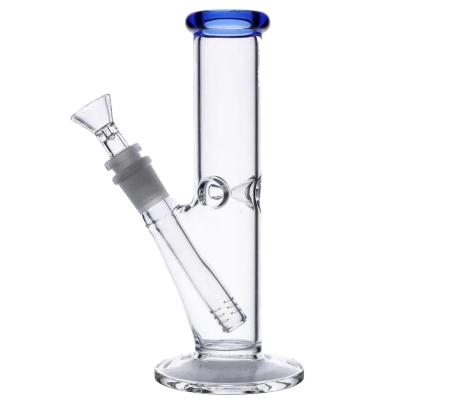 10" Color Mouth Clear Straight Water Pipe