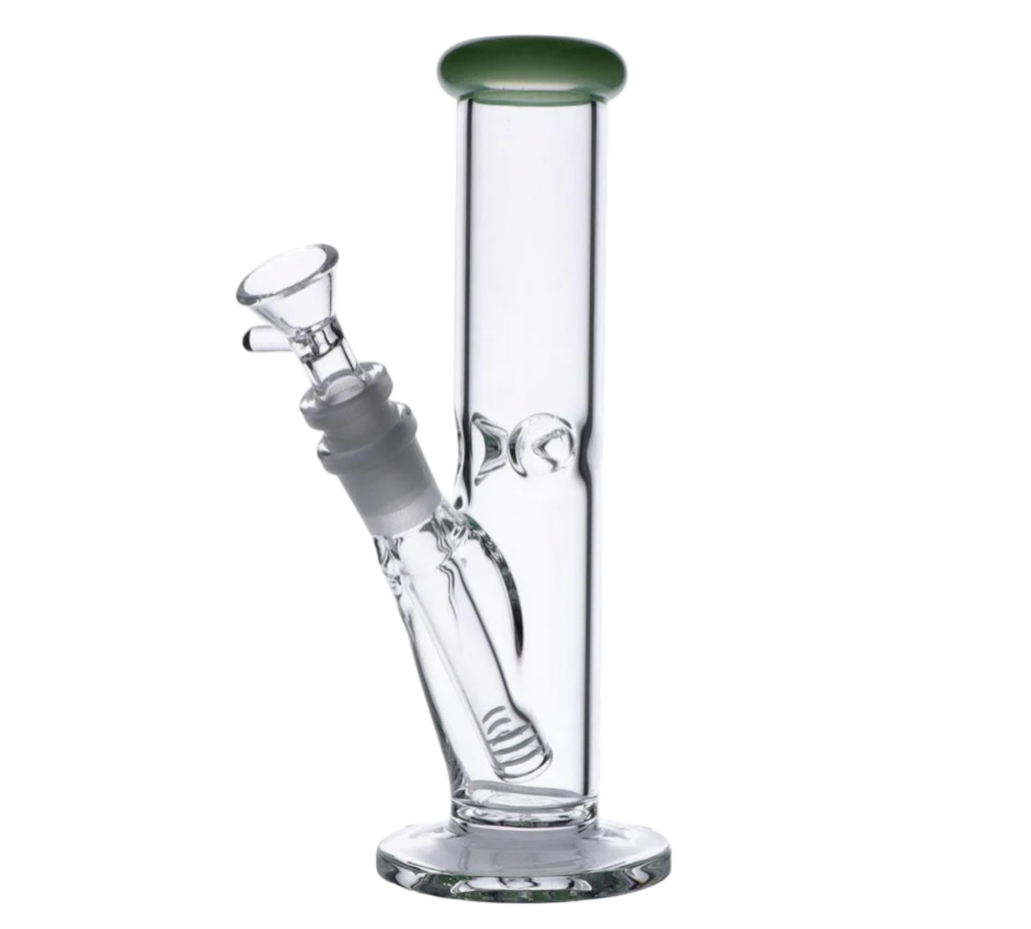 10" Color Mouth Clear Straight Water Pipe