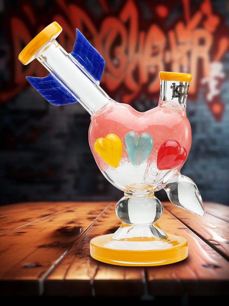 Lookah Bong 7.5" Cupid's Heart Water Pipe