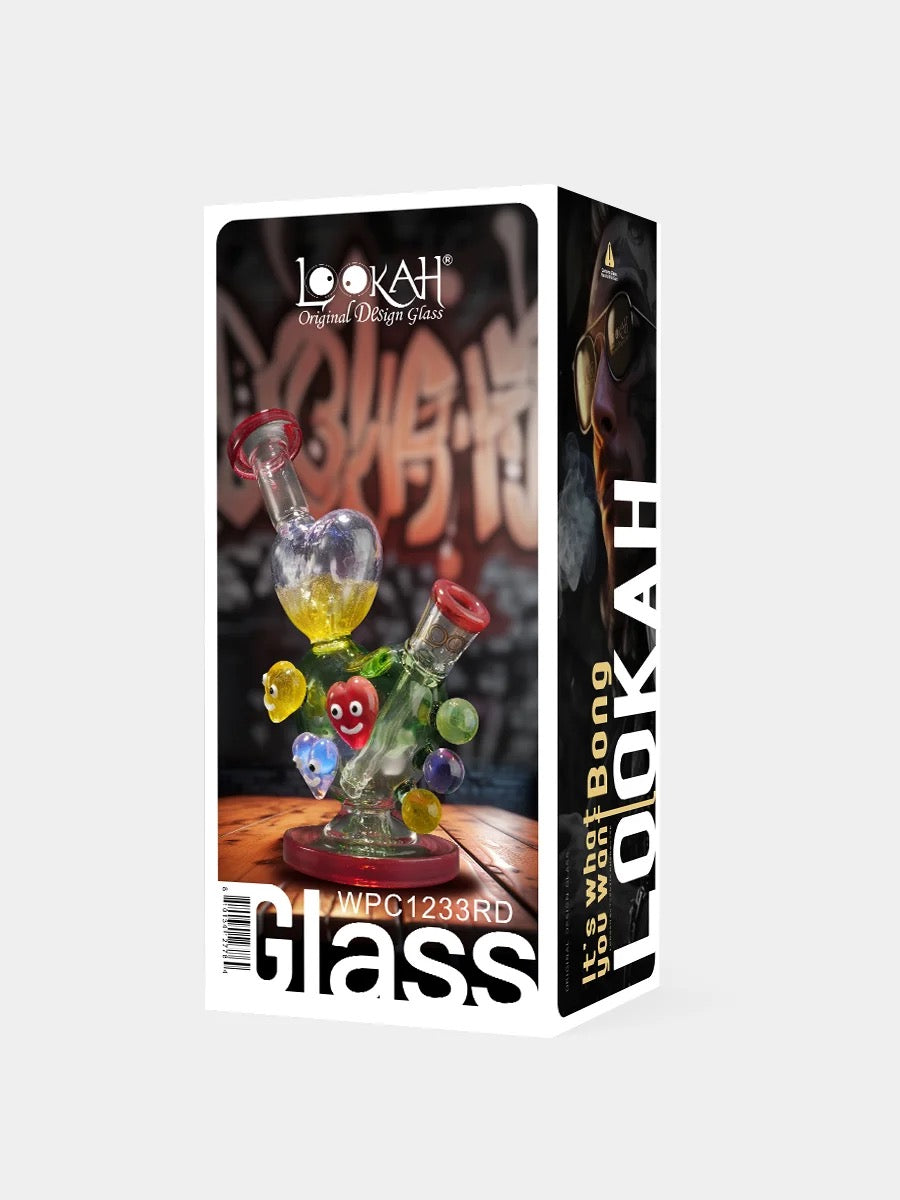 Lookah Rig 8“ Cute Heart-Shaped Glass Dab Rig