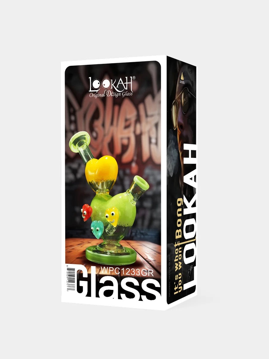 Lookah Rig 8“ Cute Heart-Shaped Glass Dab Rig