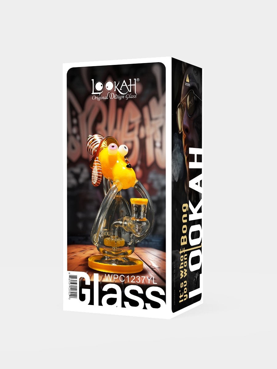 Lookah Bong 8" Striped Dog Recycler Water Pipe