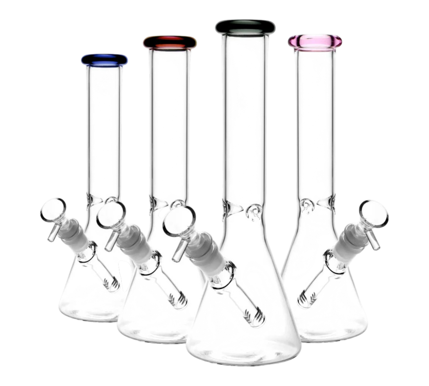 10" Color Mouth Clear Beaker Water Pipe
