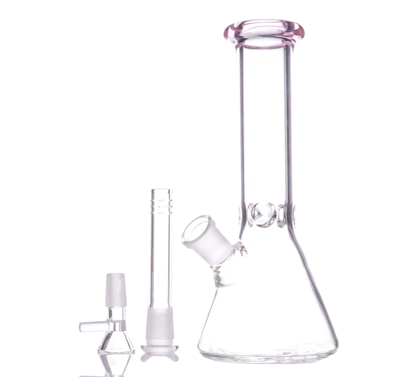 8" Color Mouth Clear Beaker Water Pipe