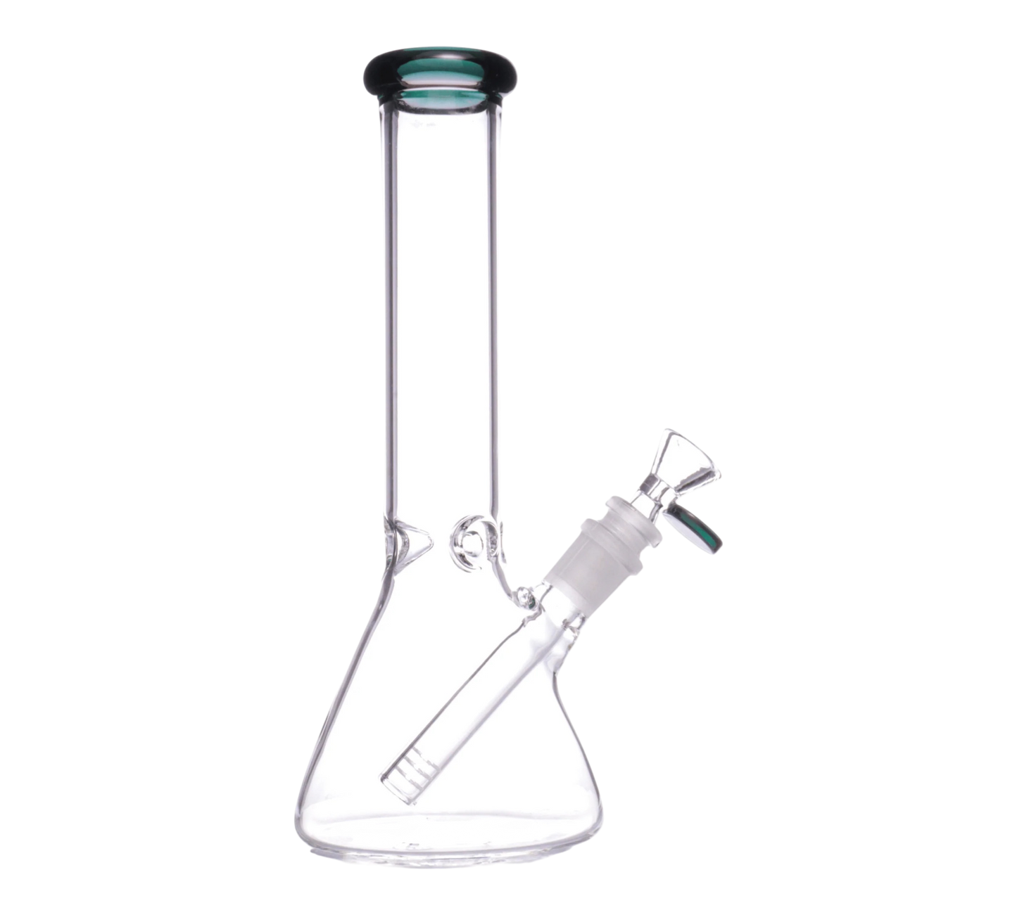 10" Color Mouth Clear Beaker Water Pipe