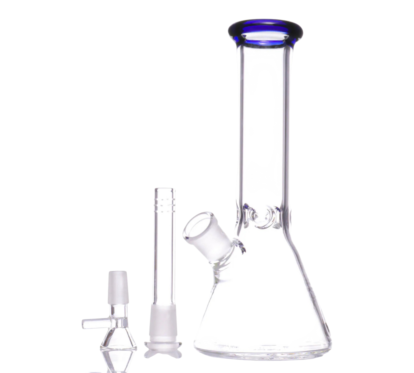 8" Color Mouth Clear Beaker Water Pipe
