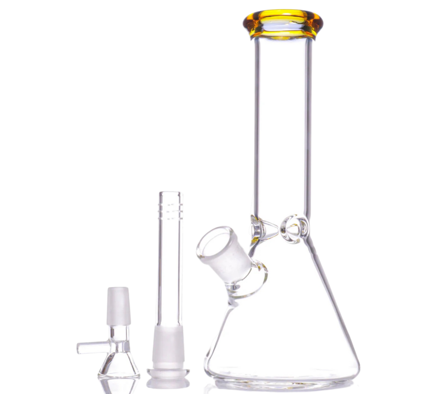 8" Color Mouth Clear Beaker Water Pipe