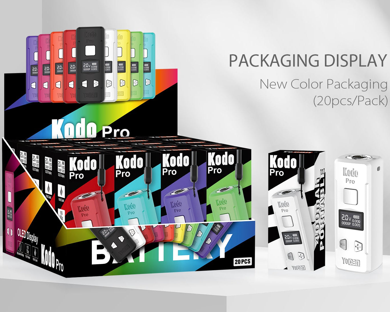 Yocan Kodo Pro Cartridge Battery ( 20 pack display )