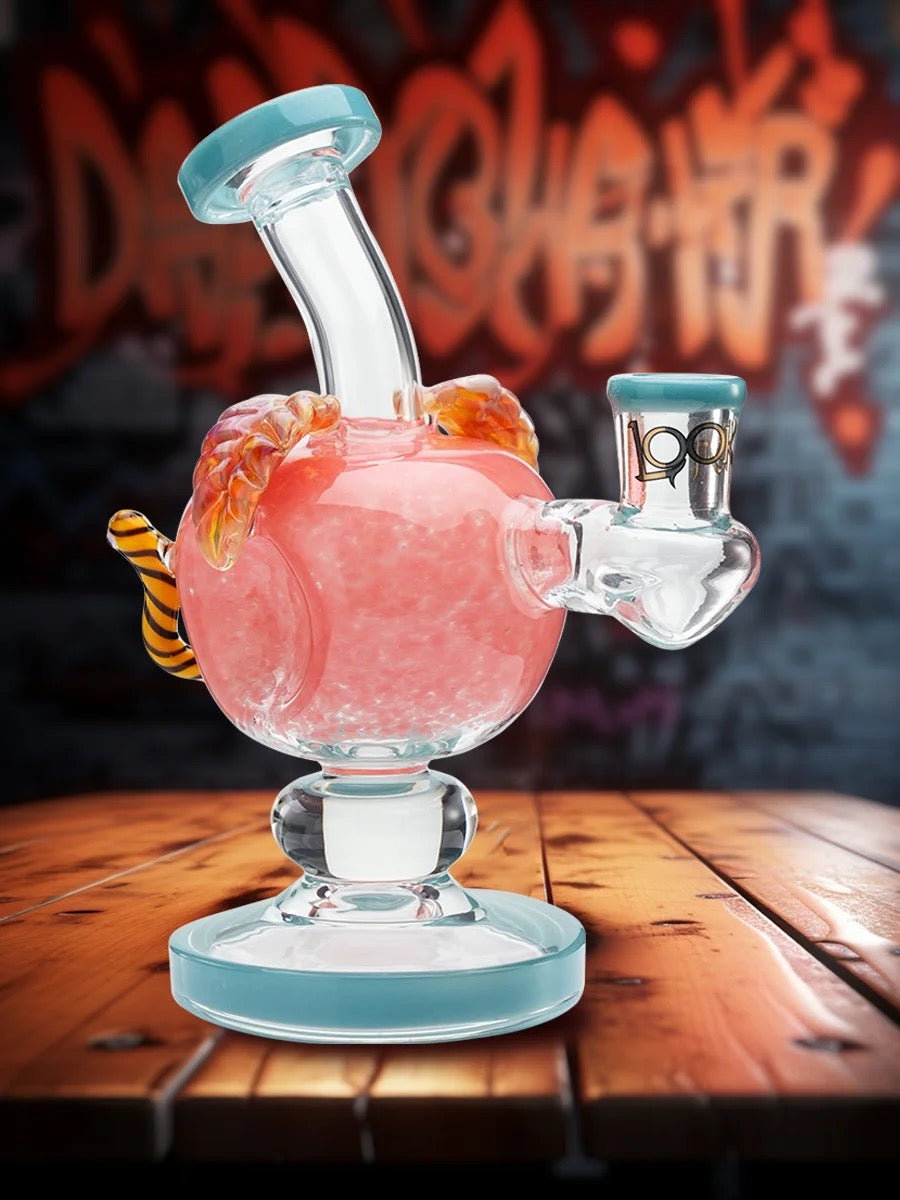 Lookah Bong 7.5" Snake Apple Water Pipe Red