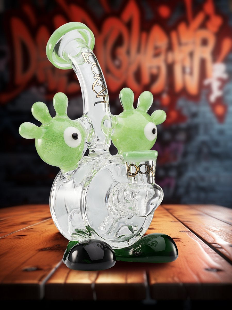 Lookah Bong 8" Cartoon Monster Water Pipe Green