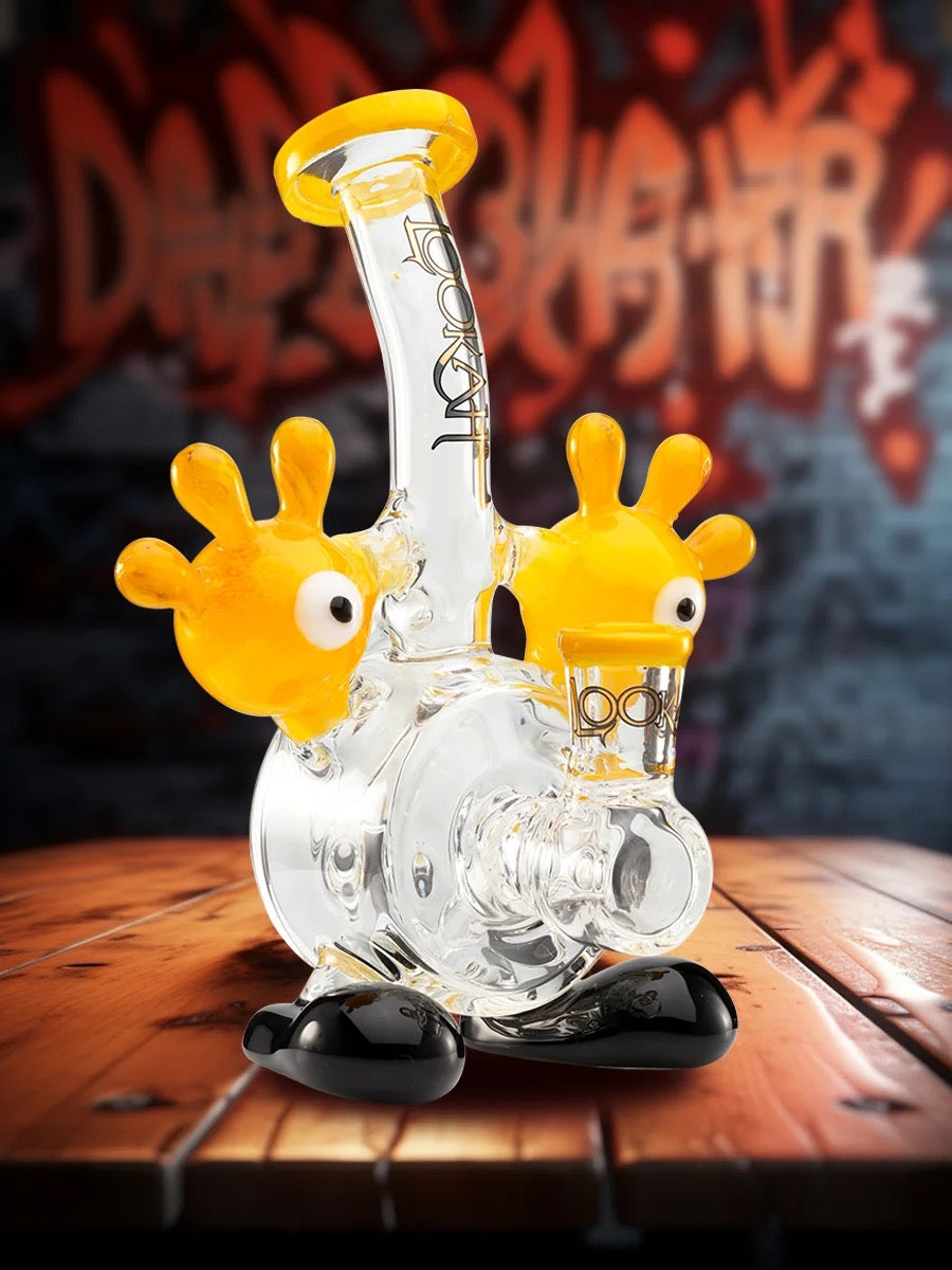 Lookah Bong 8" Cartoon Monster Water Pipe Yellow