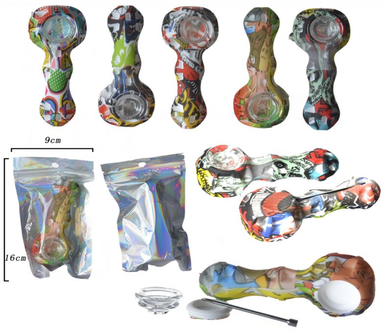 SILICONE HAND PIPE DABBER PRINT 