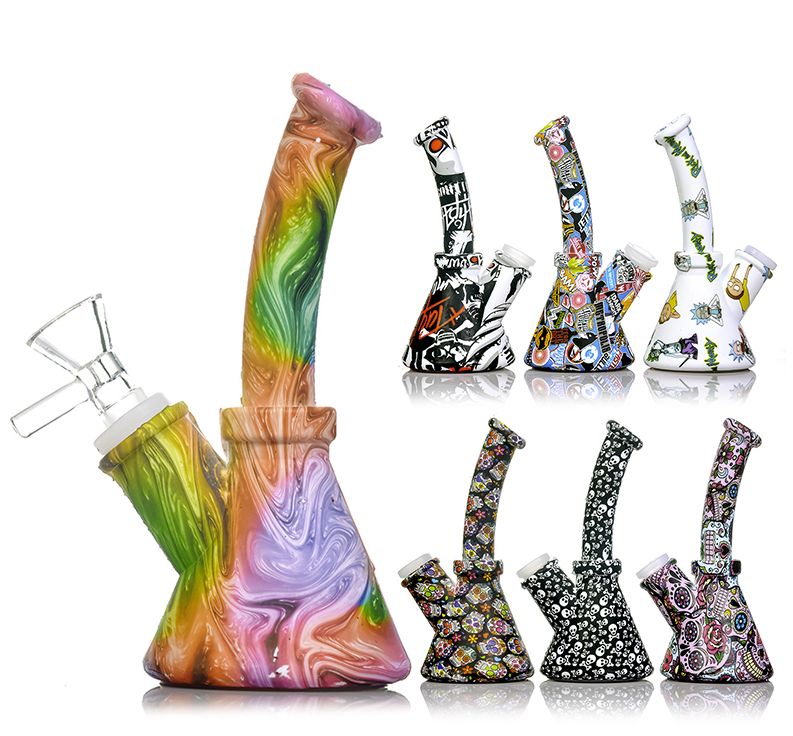 SILICONE WATER PIPE BEAKER PRINT