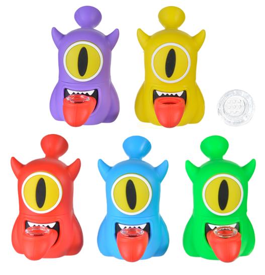 SILICONE WATER PIPE LITTLE MONSTER 5 INCH 