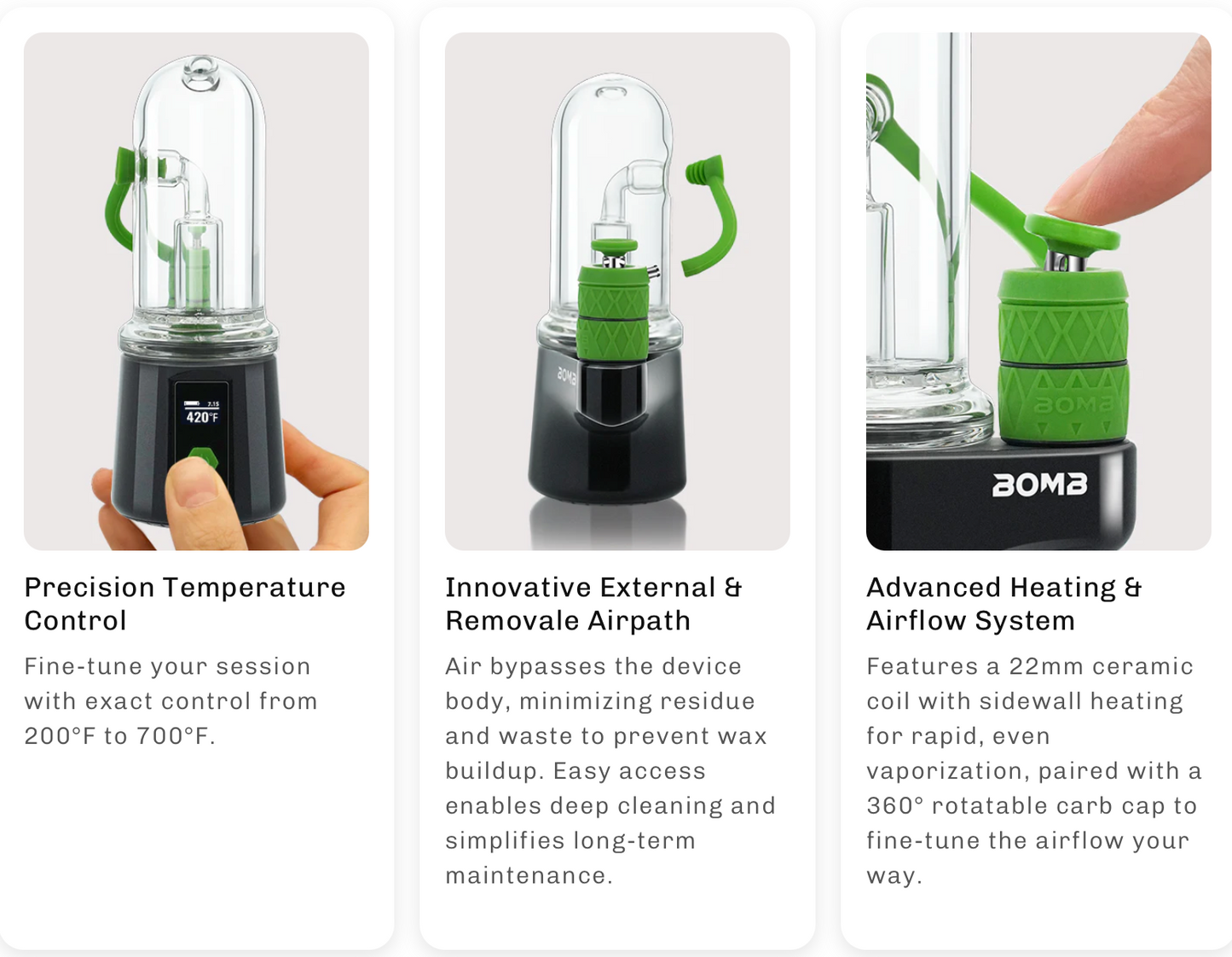 Bomb Erig Aerix -Portable Electric Dab Rig Black