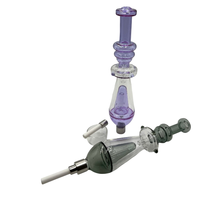 10" Rocket Dome Perc Ceramic Tip Nectar Straw