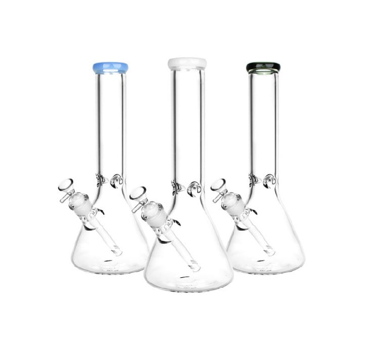 10" Color Mouth Clear Beaker Water Pipe