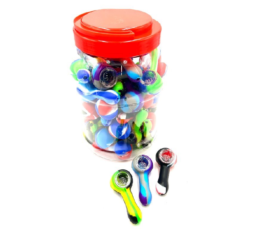3" Mini Silicone Spoon Pipe Jar 50ct