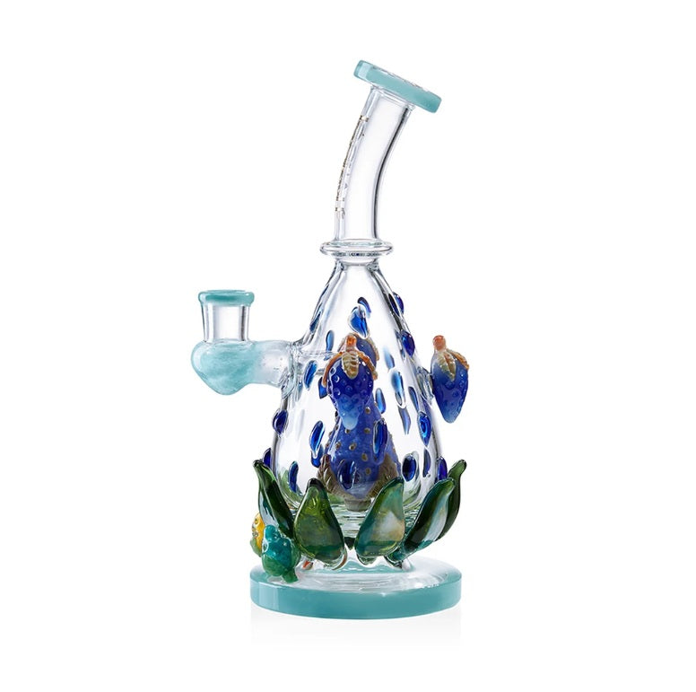 9" Lookah Water Blue Strawberry Water Pipe (WPC420-WB)