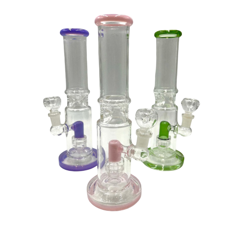 10" Straight Ice Pinched Matrix Perc Water Pipe