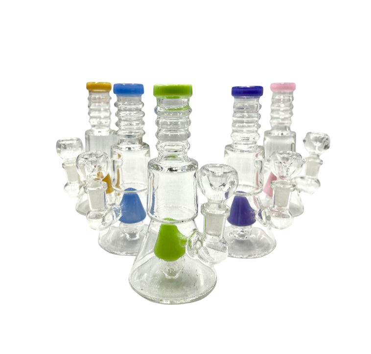 6.5" Small Ringed Mouth Tube Beaker Water Pipe