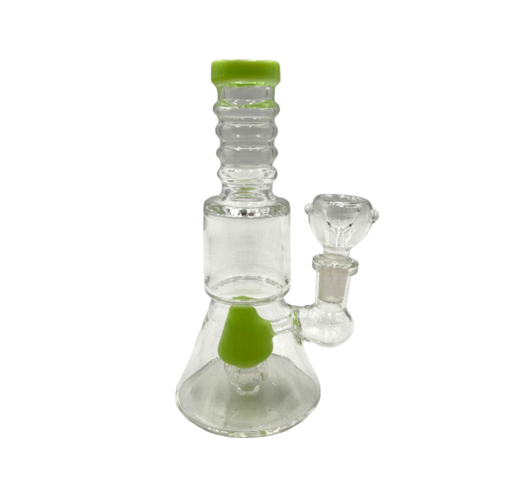 6.5" Small Ringed Mouth Tube Beaker Water Pipe