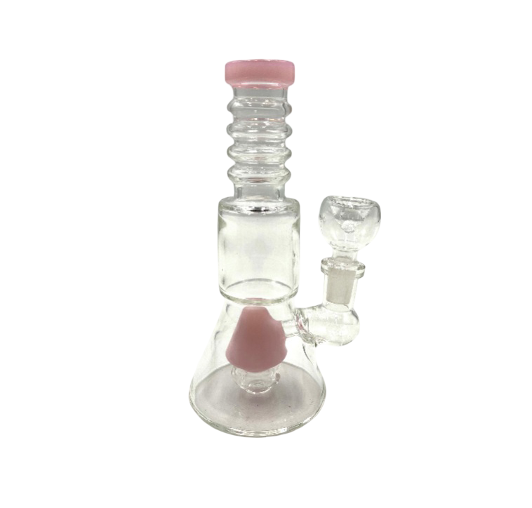 6.5" Small Ringed Mouth Tube Beaker Water Pipe