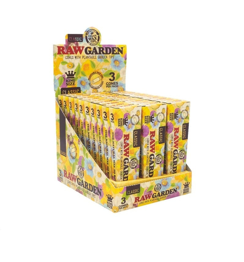 RAW Classic King Size Garden Cone 3ct
