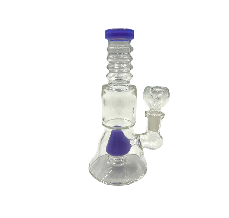 6.5" Small Ringed Mouth Tube Beaker Water Pipe