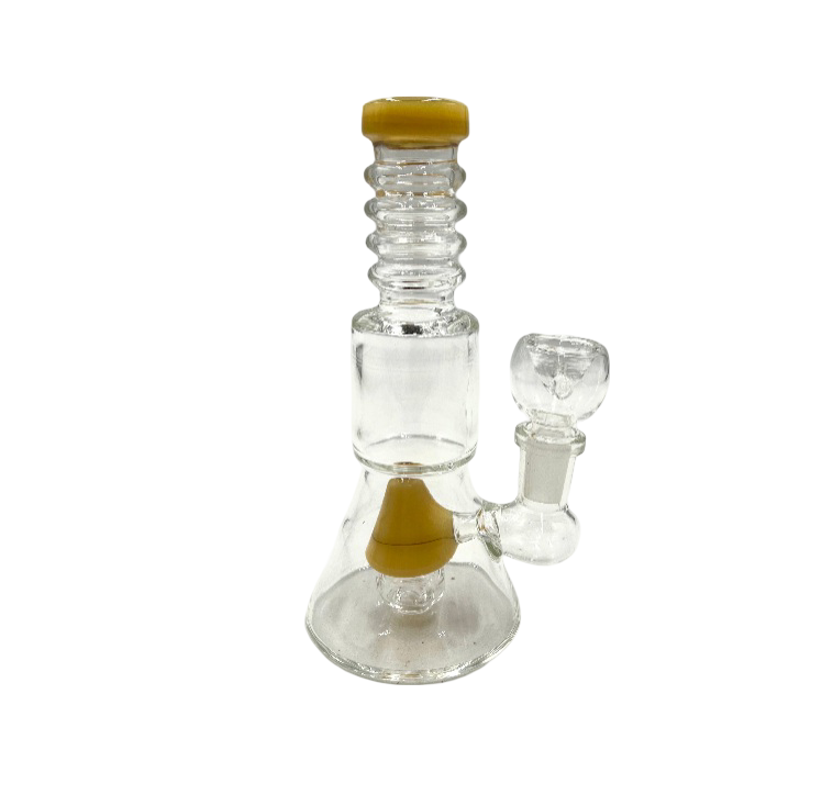 6.5" Small Ringed Mouth Tube Beaker Water Pipe