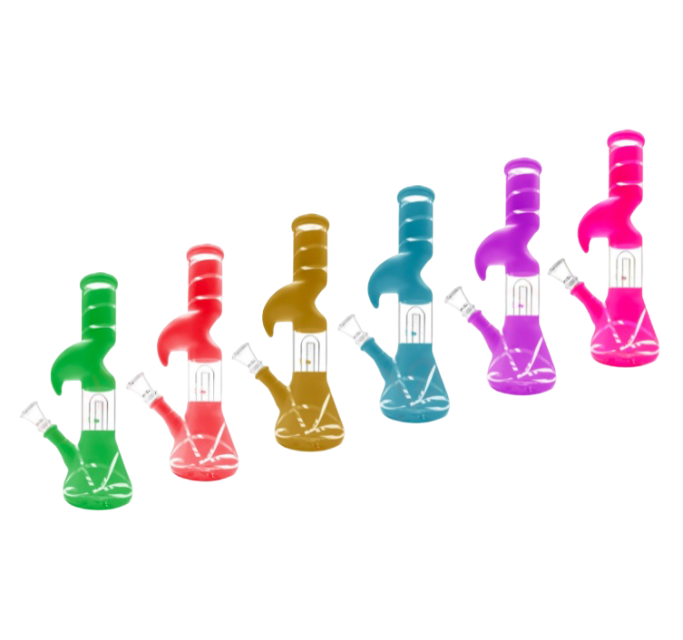 10" Frosted Dome Perc Zong Beaker Water Pipe