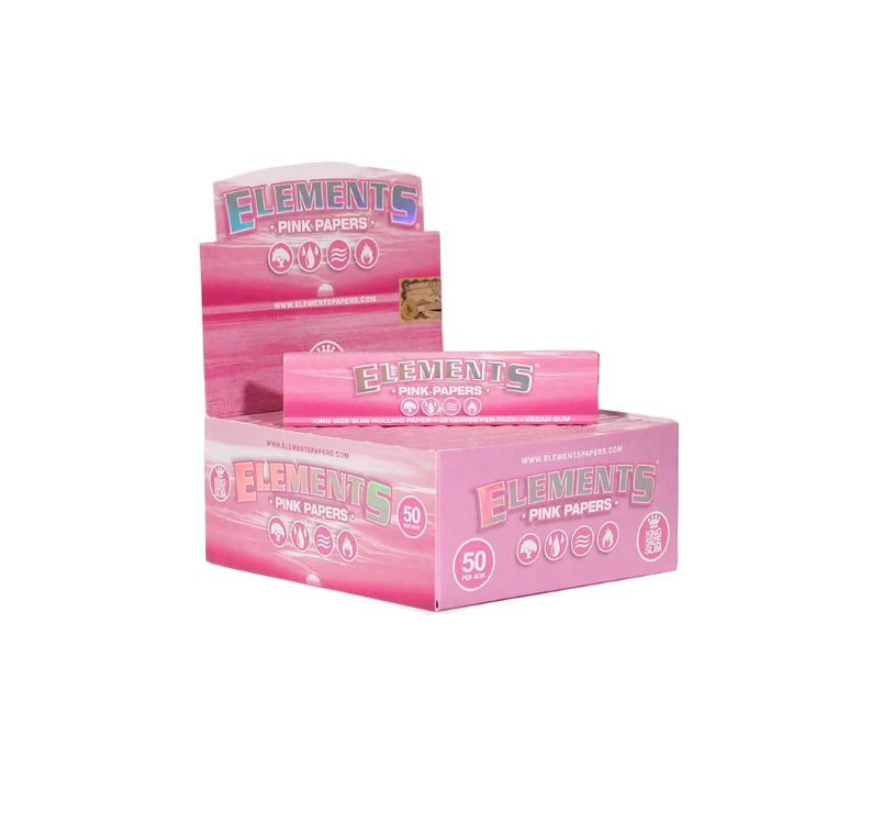 Elements Pink King Size Slim Paper 50pk