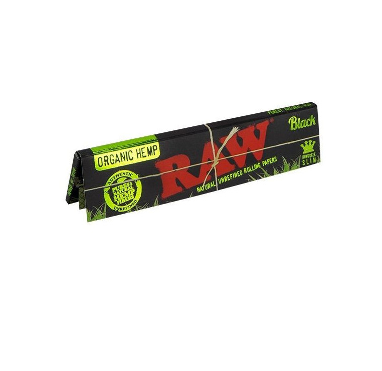 RAW Black Organic Hemp King Size Paper 50ct