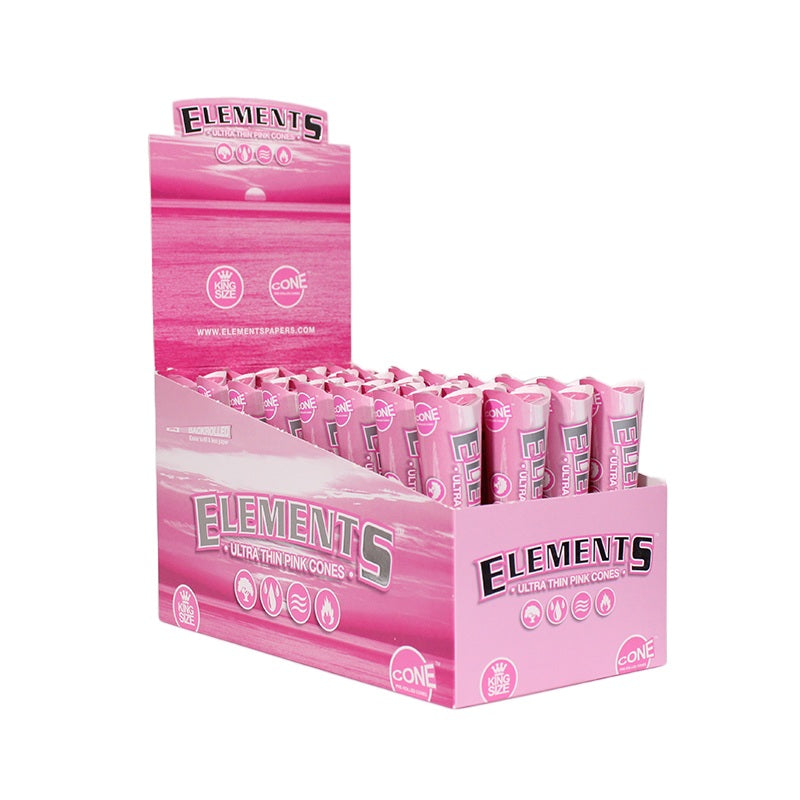 Elements Pink King Size Cone 3pk