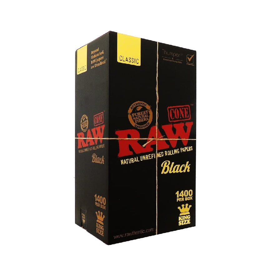 RAW Black King Size Cone 1400ct