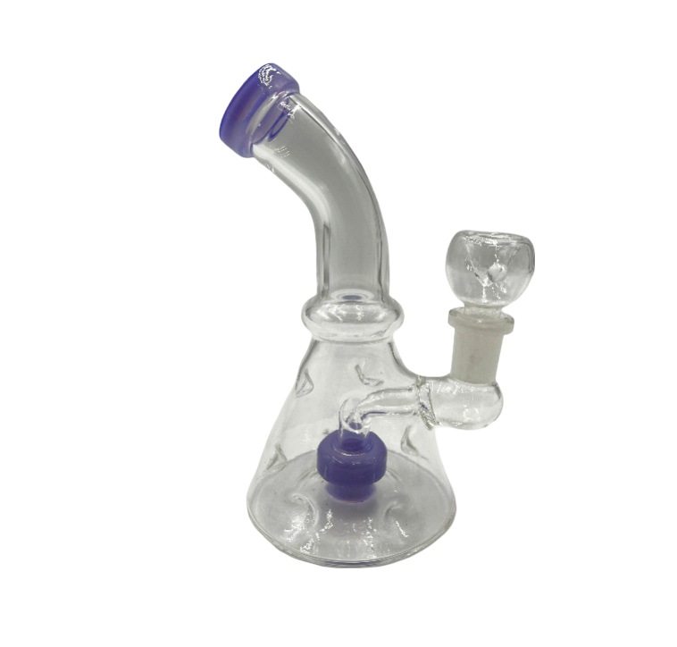 6.5" Curved Mouth Ice Pinched Beaker Water Pipe