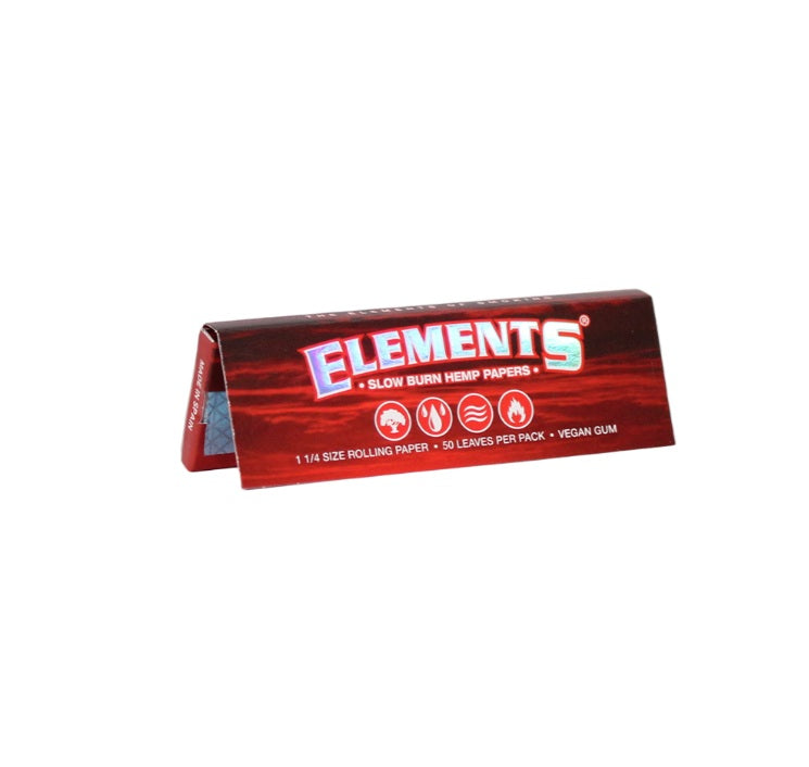 Elements Red 1 1/4 Hemp Paper 25pk
