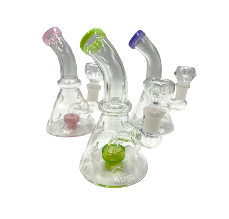6.5" Curved Mouth Ice Pinched Beaker Water Pipe