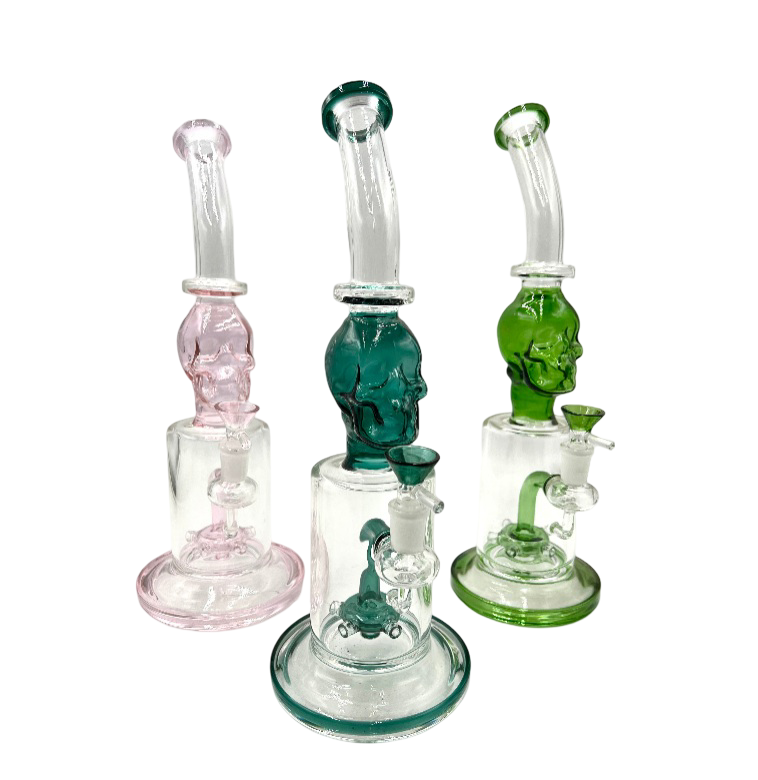 12" Skull Sea Mine Perc Water Pipe